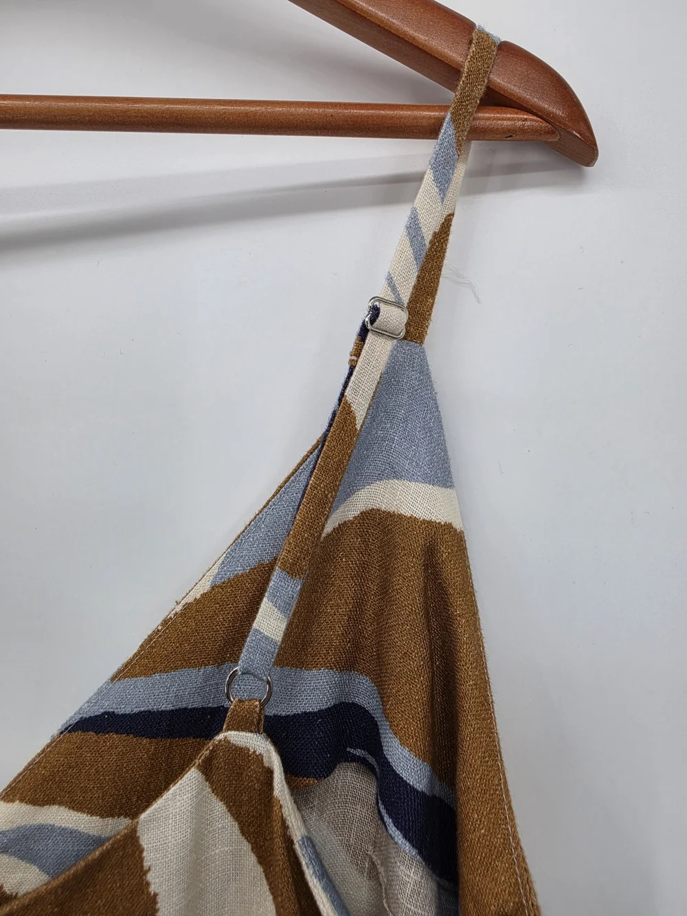 Cala de la Cruz Linen Tent Neutal Midi Dress Womens Xl Nwt - Picture 3 of 8